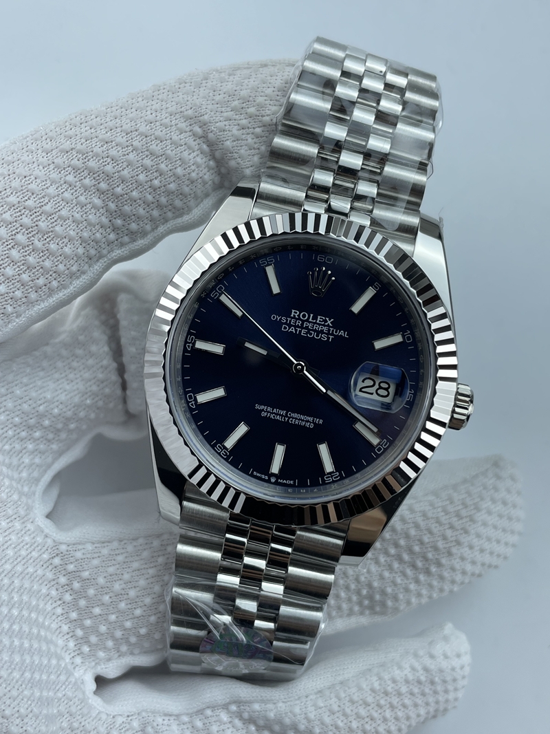 (준비완료/특급배송)NO.3472/롤렉스 데이저스트 41 블루 바 인덱스 126334 QP공장