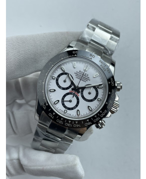 (준비완료/특급배송)NO.3693/초특급 갓성비 데이토나 스틸 세라믹베젤 화이트